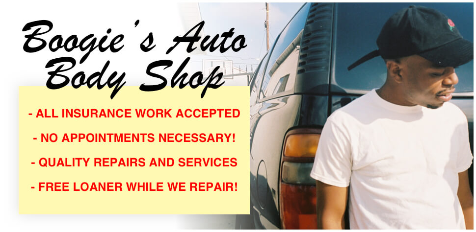 "Boogie's Auto Body Shop" pop-up